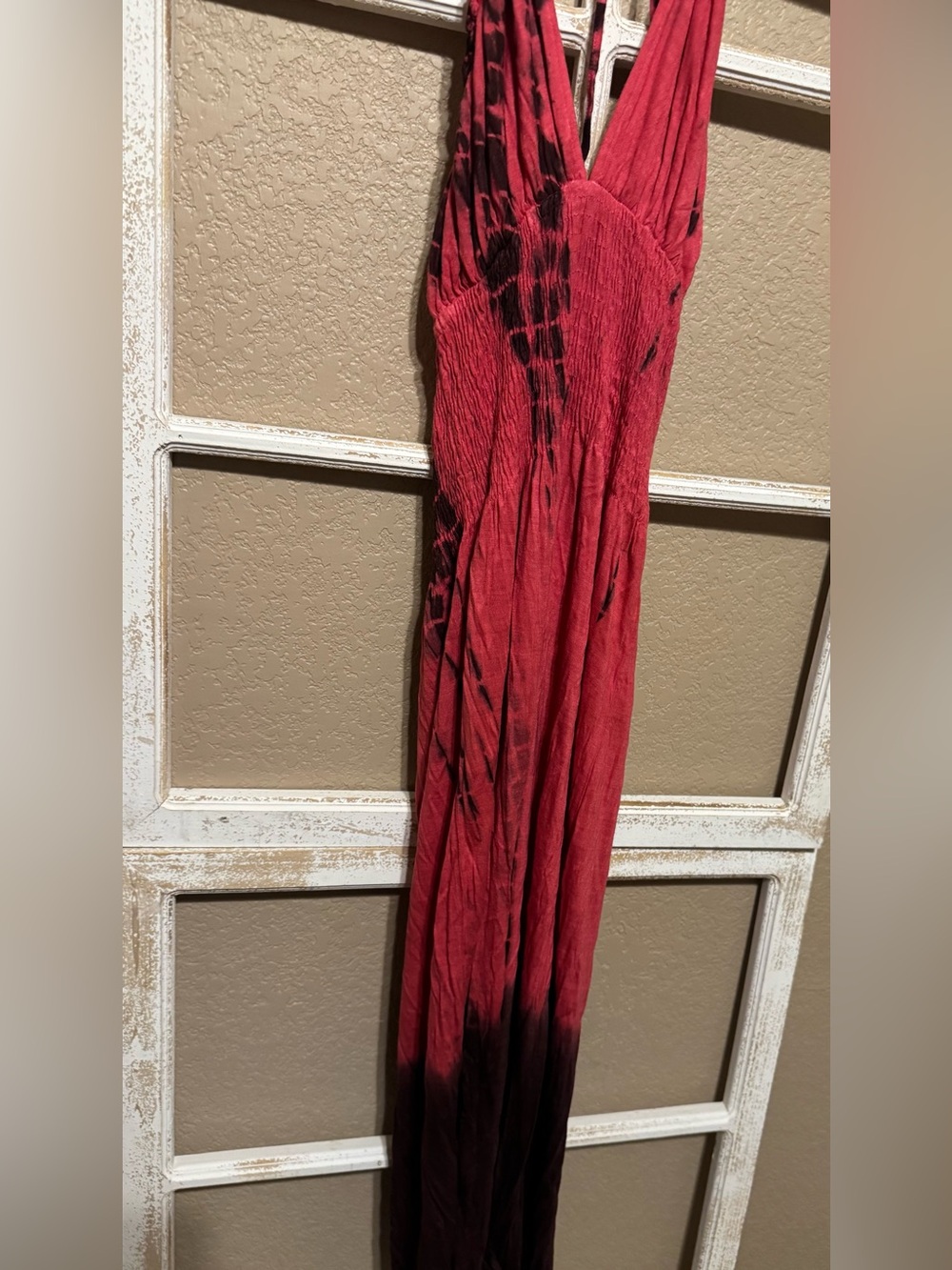 NWT Pink and Purple Ombré Tie-Dye Halter Dress; Sz S